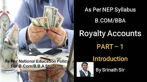 Royalty Accounts in Kannada PART 13 - B.COM 2006 Question Paper 6 Marks