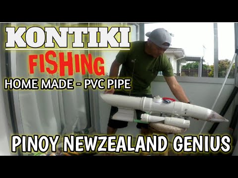 KONTIKI FISHING made of PVC PIPE pinoy newzealand genius / how to make kontiki fishing  HOME-MADE