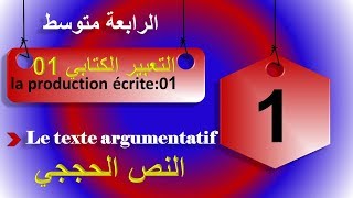 نص حججي سنة رابعة متوسط  le texte argumentatif