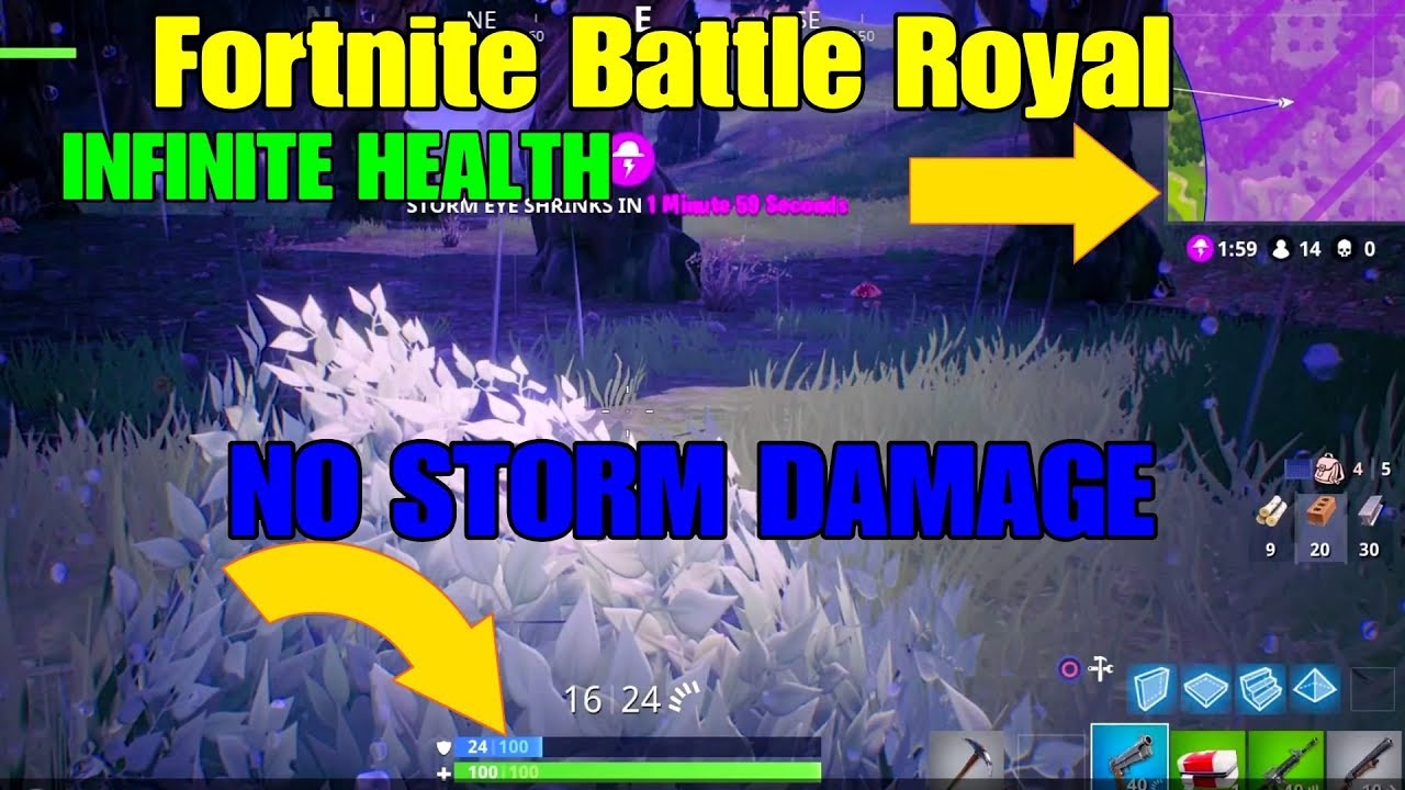 Fortnite Infinite Health Glitch Testing No Storm Damage Glitch Be