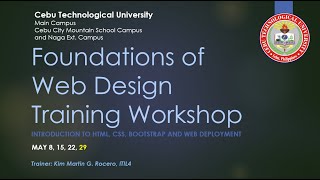 Foundations of Web Design Training Workshop Day 4 (Web Deployment)