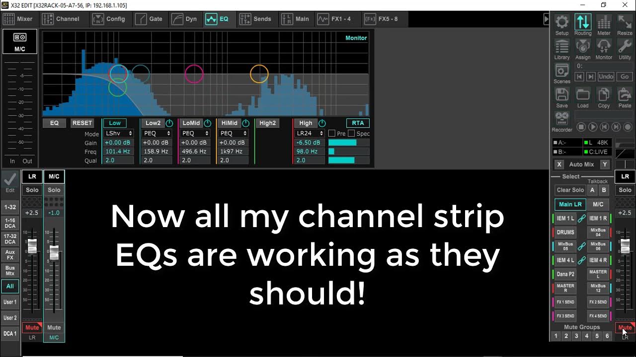 How To Setup A Sub Channel On The X32 Rack and Why I Don't It
