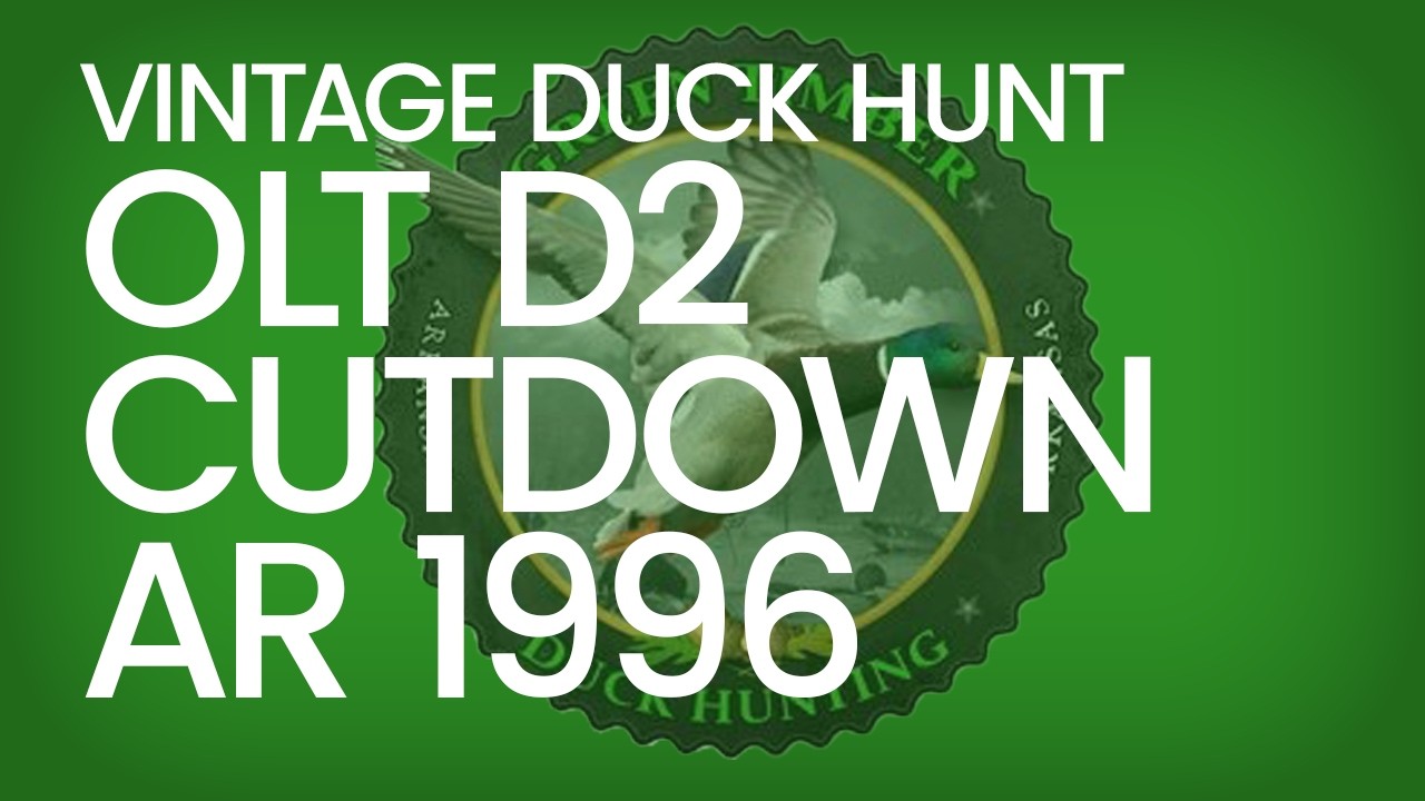 VINTAGE DUCK HUNTING blowing a cutdown Olt D2 in the public timber of Arkansas1996
