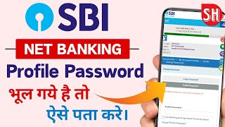 SBI Net Banking Profile Password Forgot | How To Rest SBI Profile Password | Profile Password Forgot