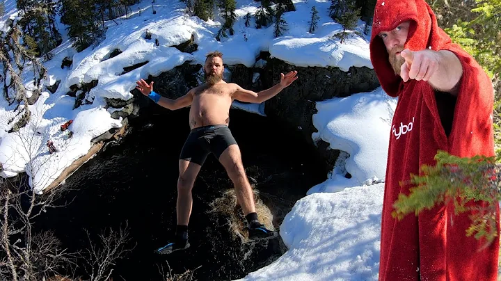 Cross country skiing for a Cliff Jump | Rena