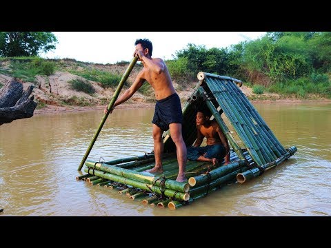 Build Bamboo Boat - YouTube