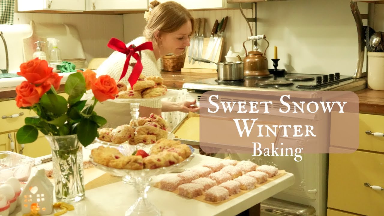 The perfect day to Bake, Snowed in the little farmhouse | Slow Valentines Baking Vlog