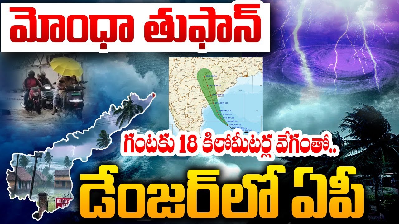 Red Alert in AP due to Heavy Rains | Montha Cyclone Warning| Montha ...
