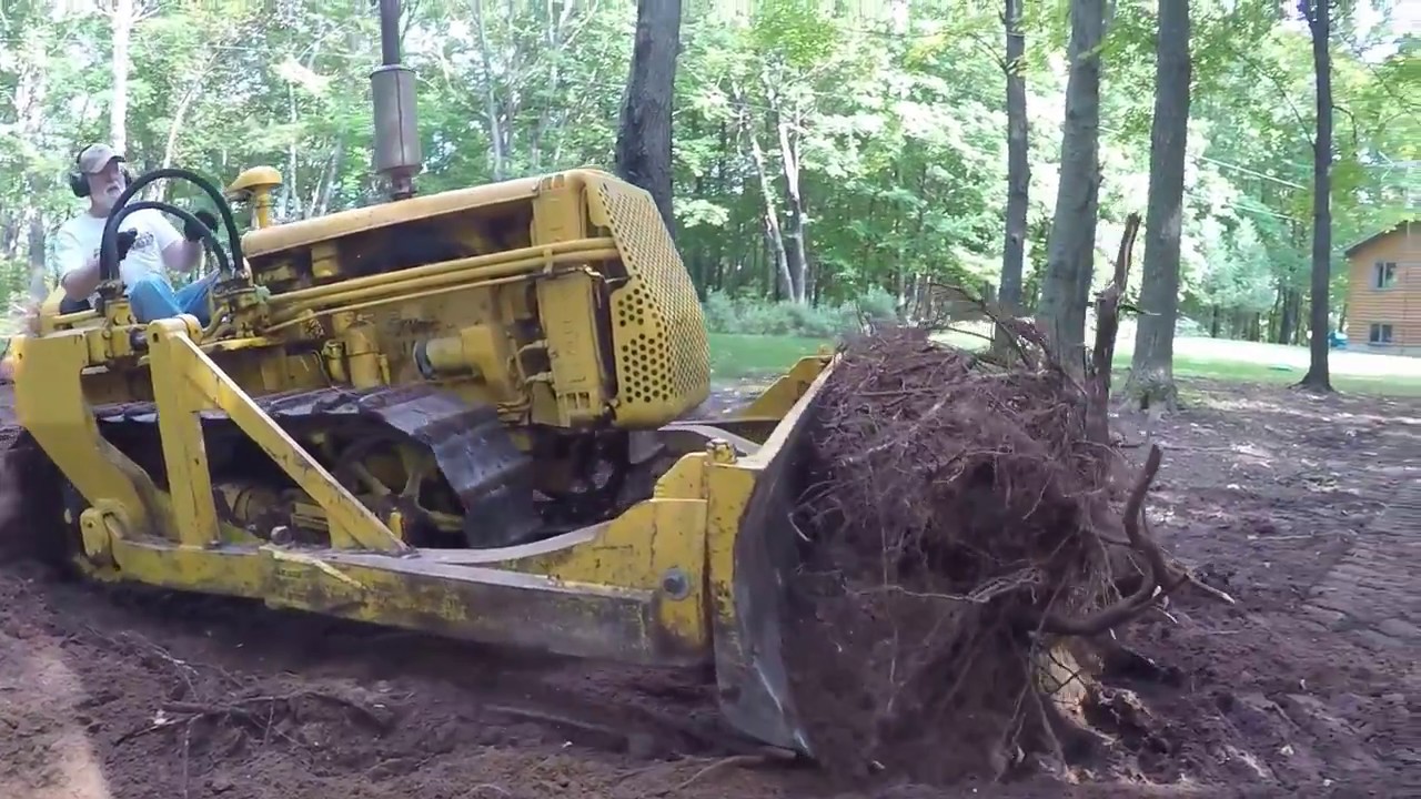 Caterpillar D2 Bulldozing Stumps