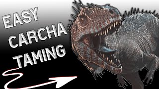 How to tame Carcharodontosaurus - easy trap for Carcha - Basic guide to Carcharodontosaurus in Ark