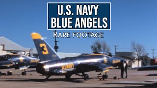 US Navy Blue Angels Air Show with Grumman F-11 Tiger in 1960s