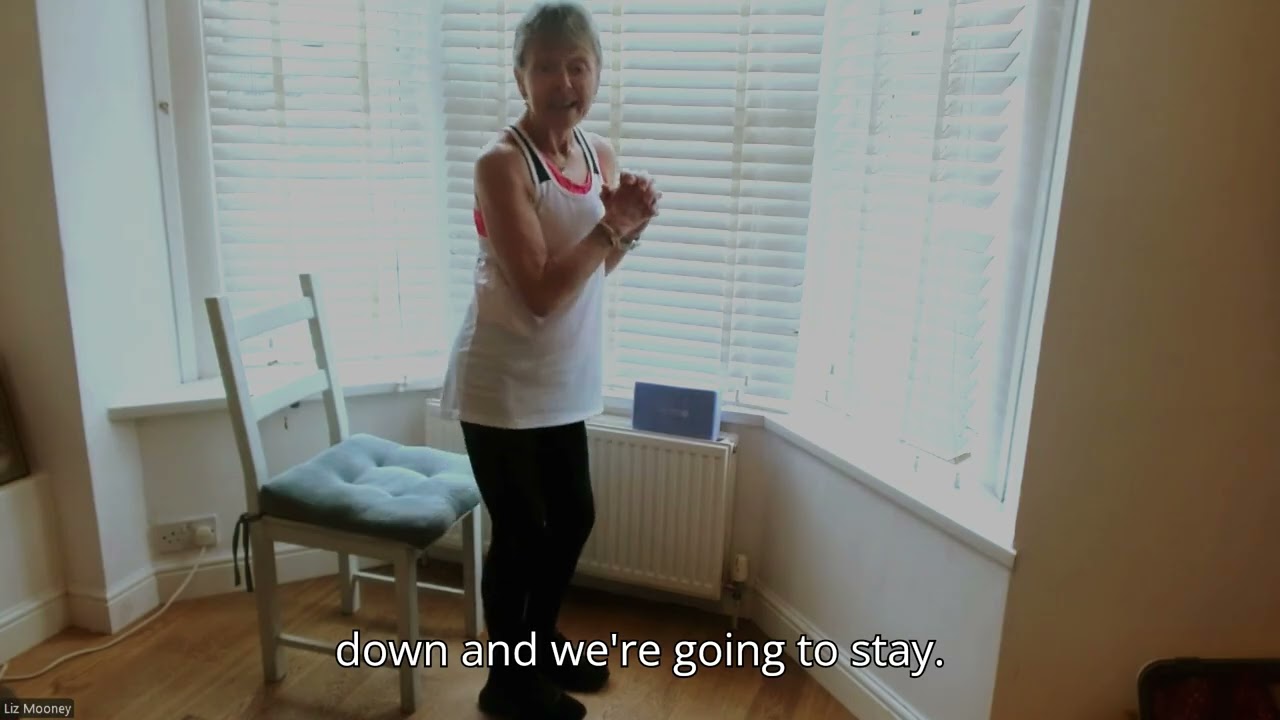 😊 Build Leg Strength  Chair & Yoga Block ( rolled up towel / optional )