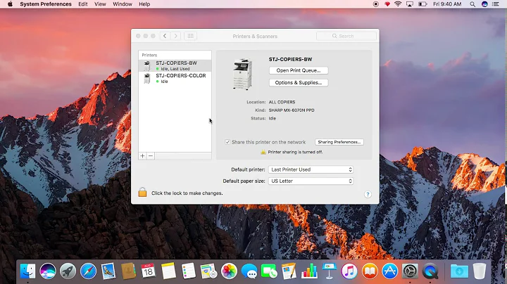 Add printer by IP Mac