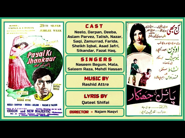 Humne To Tumhen Dil Dey He Diya -  Naseem Begum u0026 Saleem Raza  - Film Payal Ke Jhankar class=