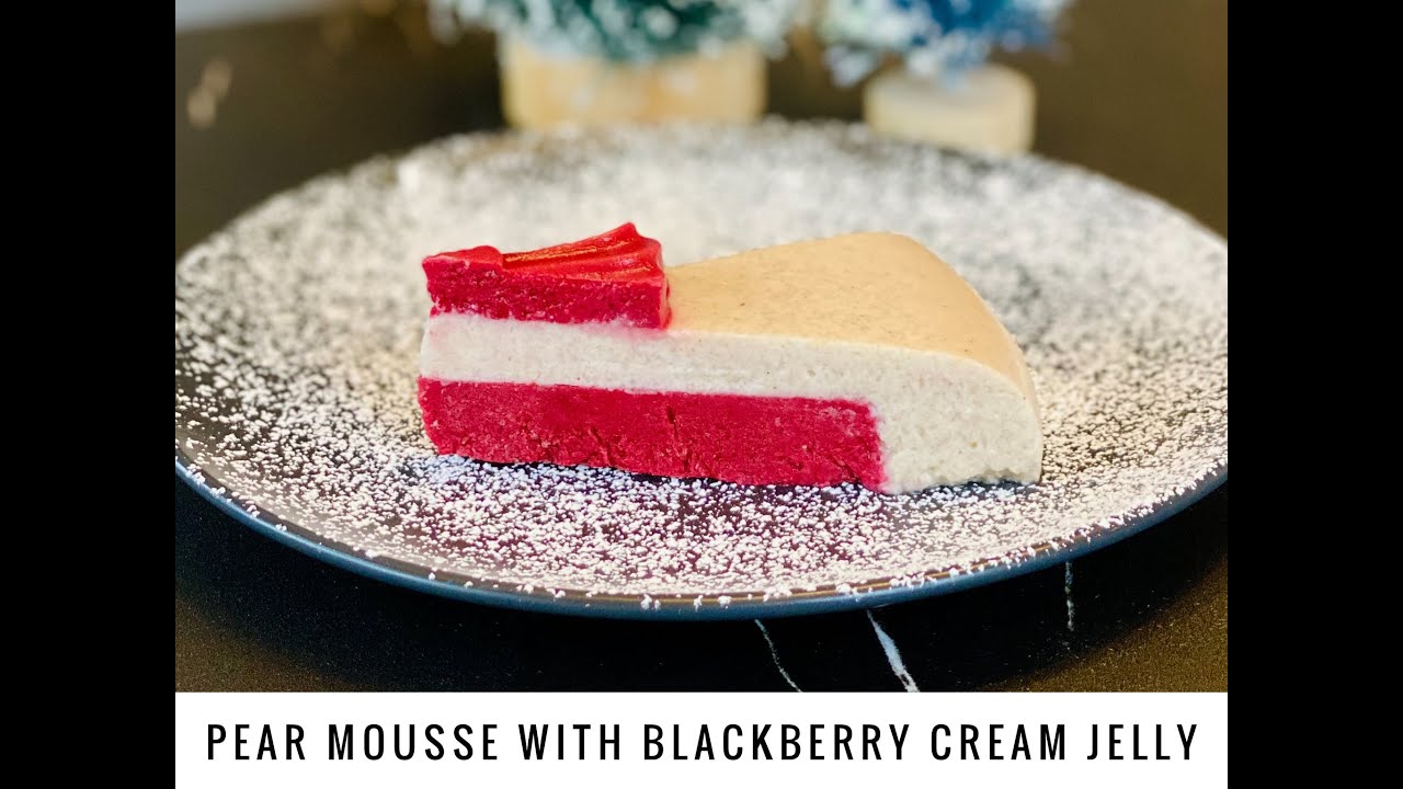🇺🇸 Pear Mousse with Blackberry Cream Jelly 🍐🇫🇷Entremets d'Hiver Poires / Mures🌟