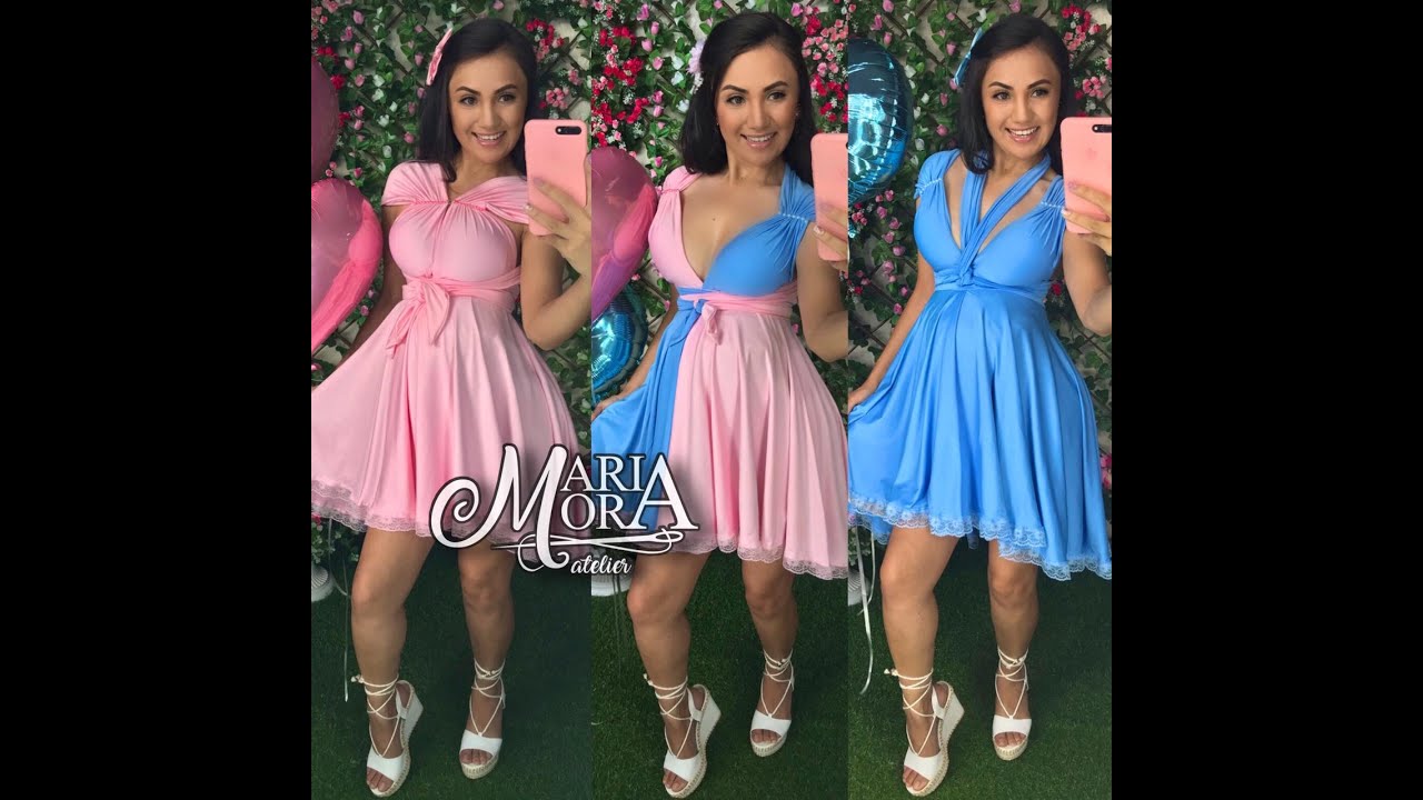 Maria Mora Atelier Vestido Para Embarazadas Especial Para Revelacion Baby Shower Youtube