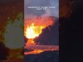 Lava jet during Fagradalsfjall eruption in Meradalir valley, Iceland in 2022