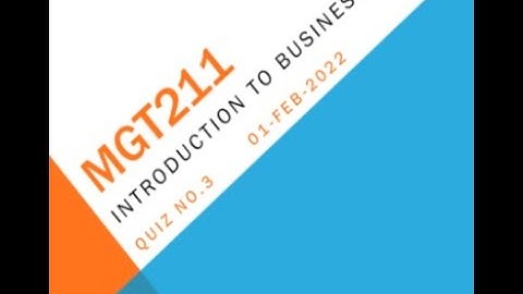 MGT211- Introduction To Business Quiz3