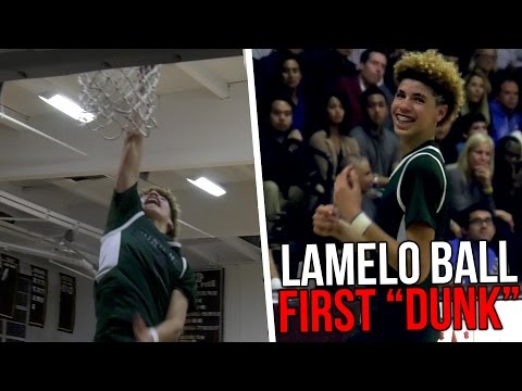 LaMelo Ball's FIRST IN GAME "Dunk"... Almost A RIMGRAZER!!! Then Throws Oop To Andre Ball!