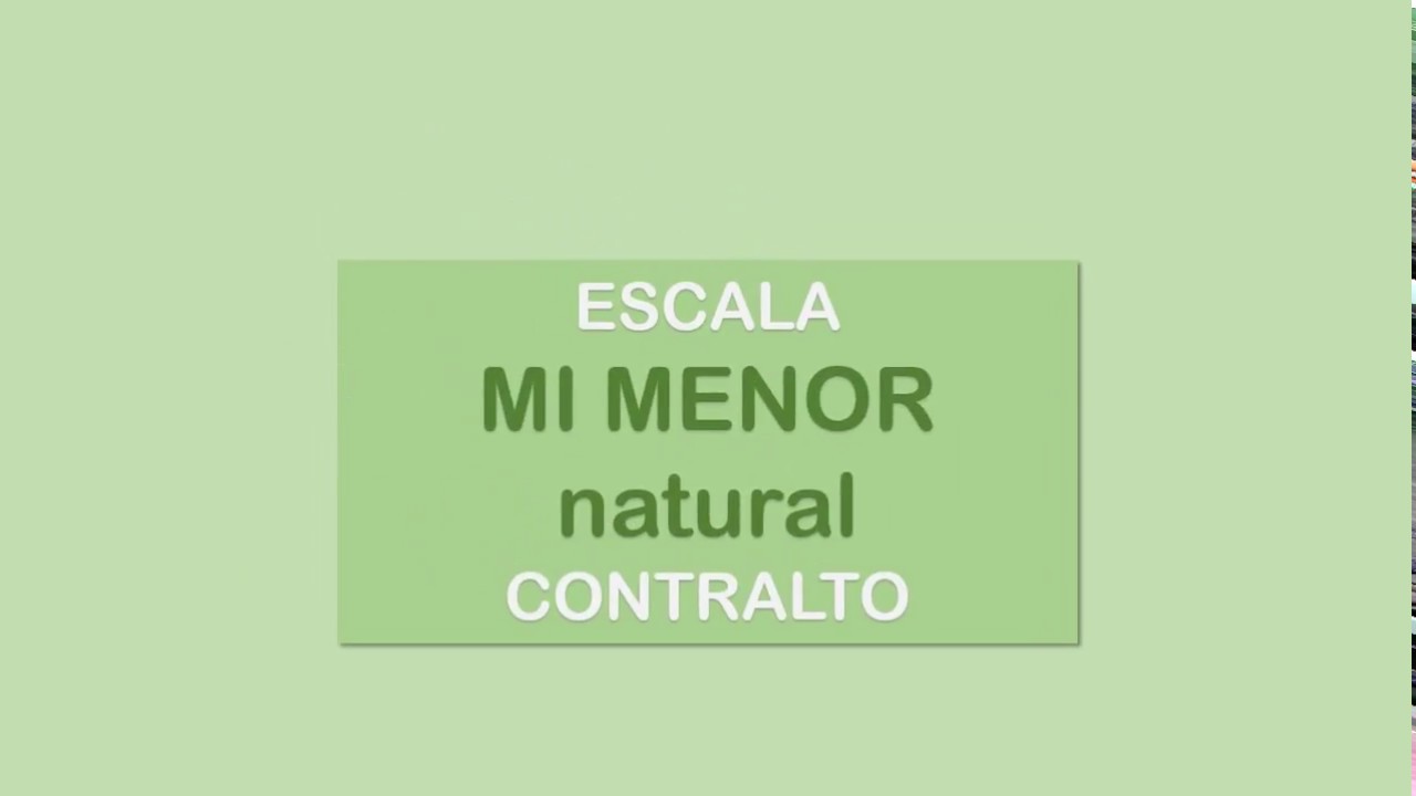 Escala - mi menor natural (9ª) - YouTube