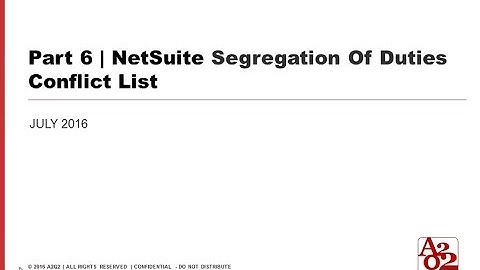 #58 | Part 6: Identify NetSuite SOD Conflicts