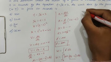 The Displacement x in meters Of Particles Of Mass m Kg In One Dimension Under The Action.. #neet2024