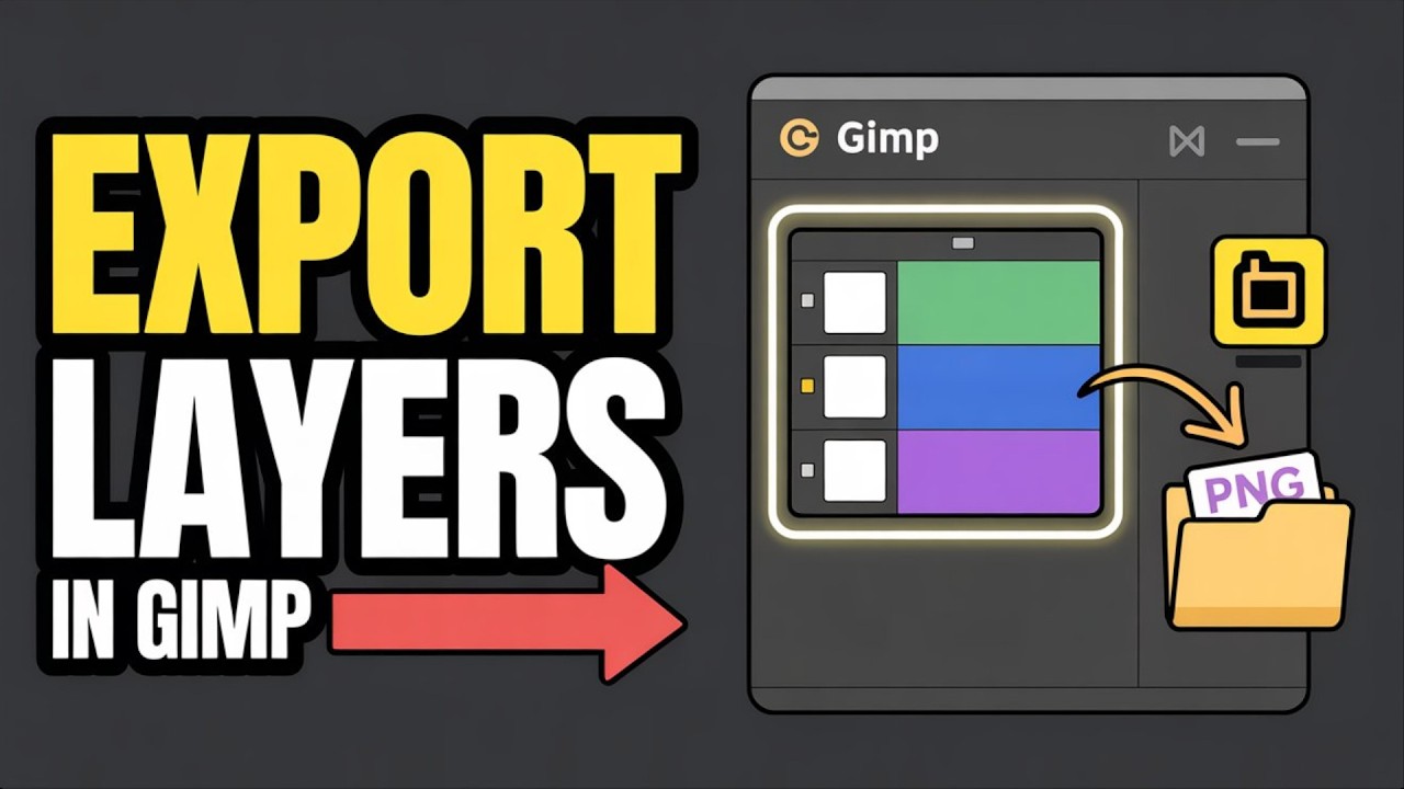 How to export layers in gimp | GIMP Tutorial - YouTube