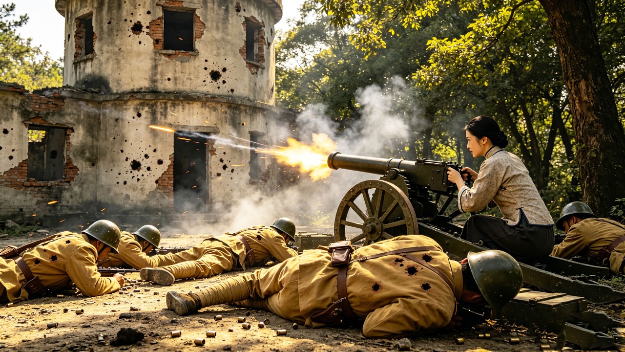 神槍手自製榴彈砲，一炮日軍砲樓秒變廢墟！