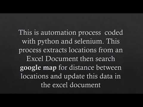 Python Automation  - Google Maps Data Scraping
