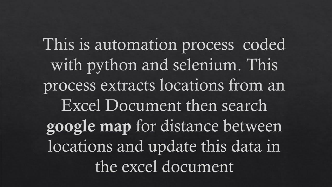 Python Automation - Google Maps Data Scraping - YouTube