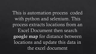 Python Automation  - Google Maps Data Scraping