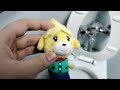 Flushing isabelle plushie down the toilet