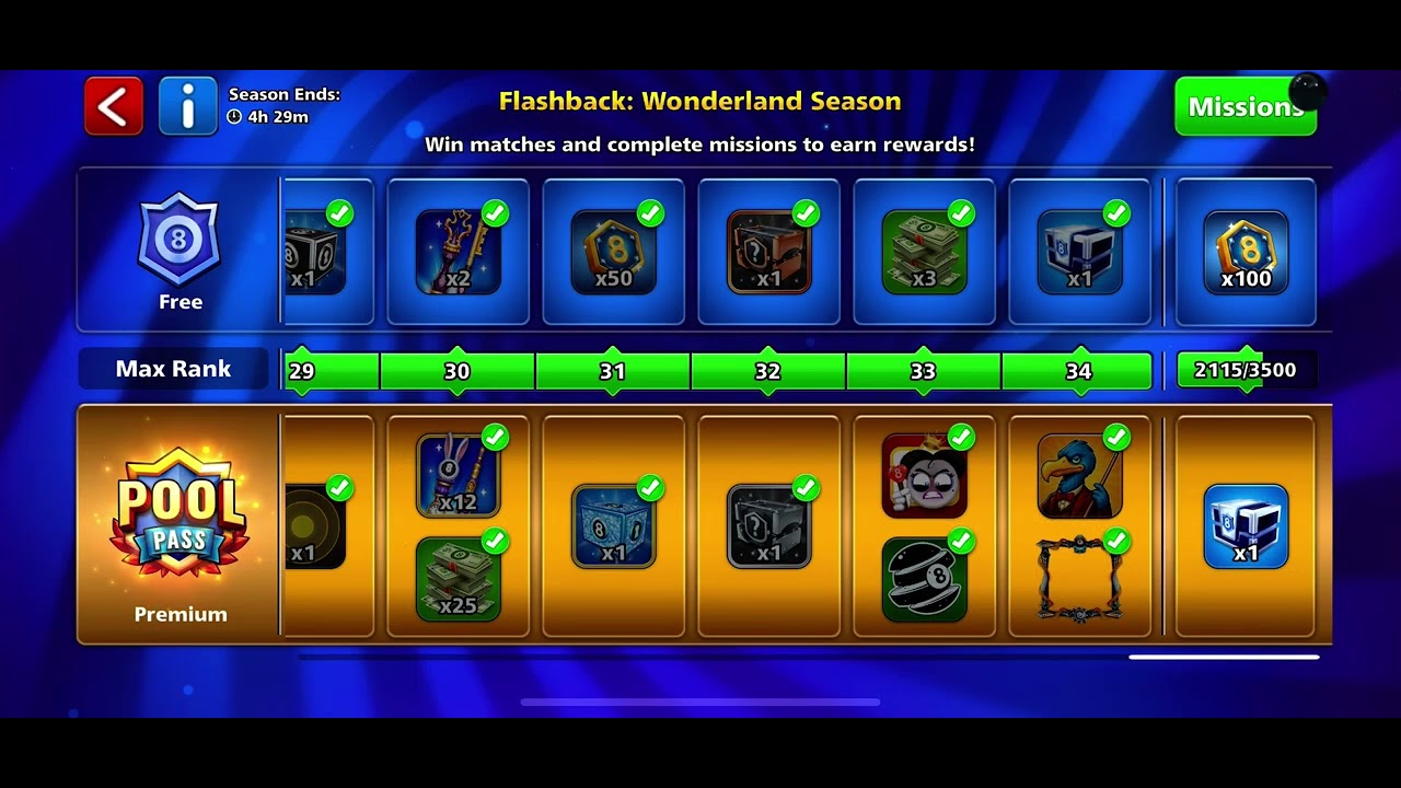 New Pool Pass SURFERS Season Level  Mex w Daily Mission - 8ballpool Virak-Gmaing 🔥🔥🔥