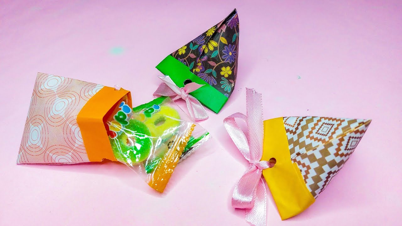 DIY Gift Bag How to Make an Easy Paper Gift Bag Without Glue YouTube