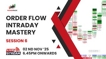 Orderflow Intraday Mastery Course | Free Live Course | Session 6