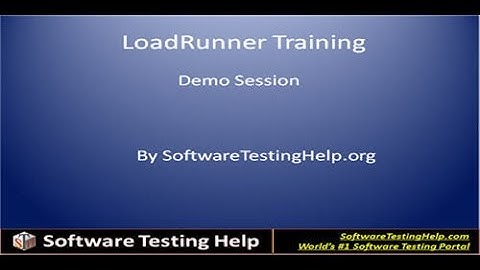 LoadRunner Training Demo: Load Testing Using LoadRunner | LoadRunner Tutorial