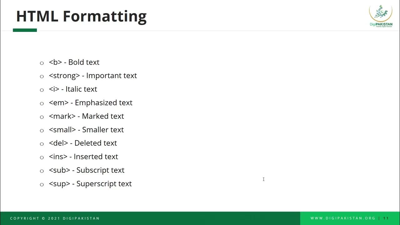 Formatting and Quotations in HTML Full Stack  Development Course