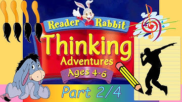 Reader Rabbit Thinking Adventures Ages 4-6 Part 2/4 - Pin the tail on the donkey & dance moves