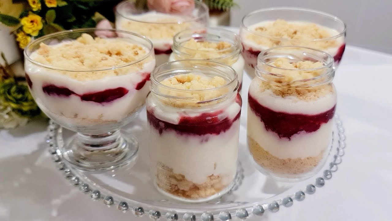 Простой и вкусный десерт! С хрустящей смесью..