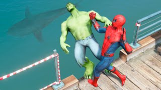 Spiderman Vs Hulk Gta 5 Epic Ragdolls Ep.8 Euphoria Physics