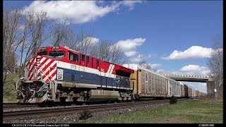 RAILREEL Autorack Overload CN VIA Woodstock Ontario April 15 2024