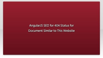 AngularJS SEO for 404 Status for Document Similar to This Website
