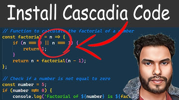 Cascadia Code Font Installation in VS Code