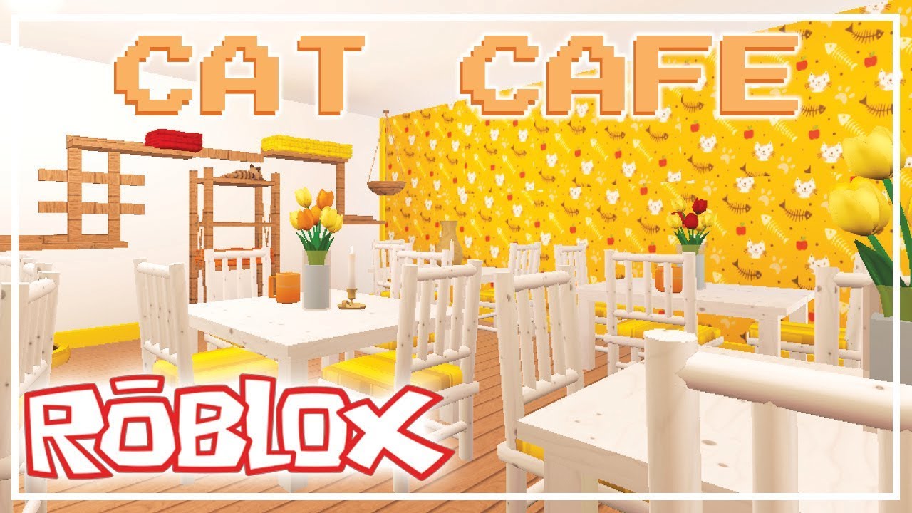 I BUILT A CAT  CAFE  100K Welcome to Bloxburg  YouTube