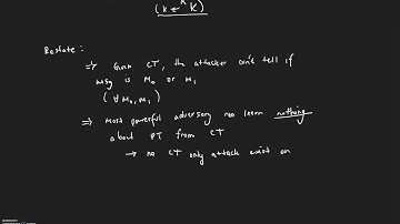 CS255: Lecture 2: Information Theoretic Security and the OTP (Part 2)
