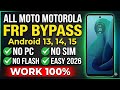 All Motorola FRP Unlock 2026 | Android 14,15, Google Account Remove Without PC New Security Update