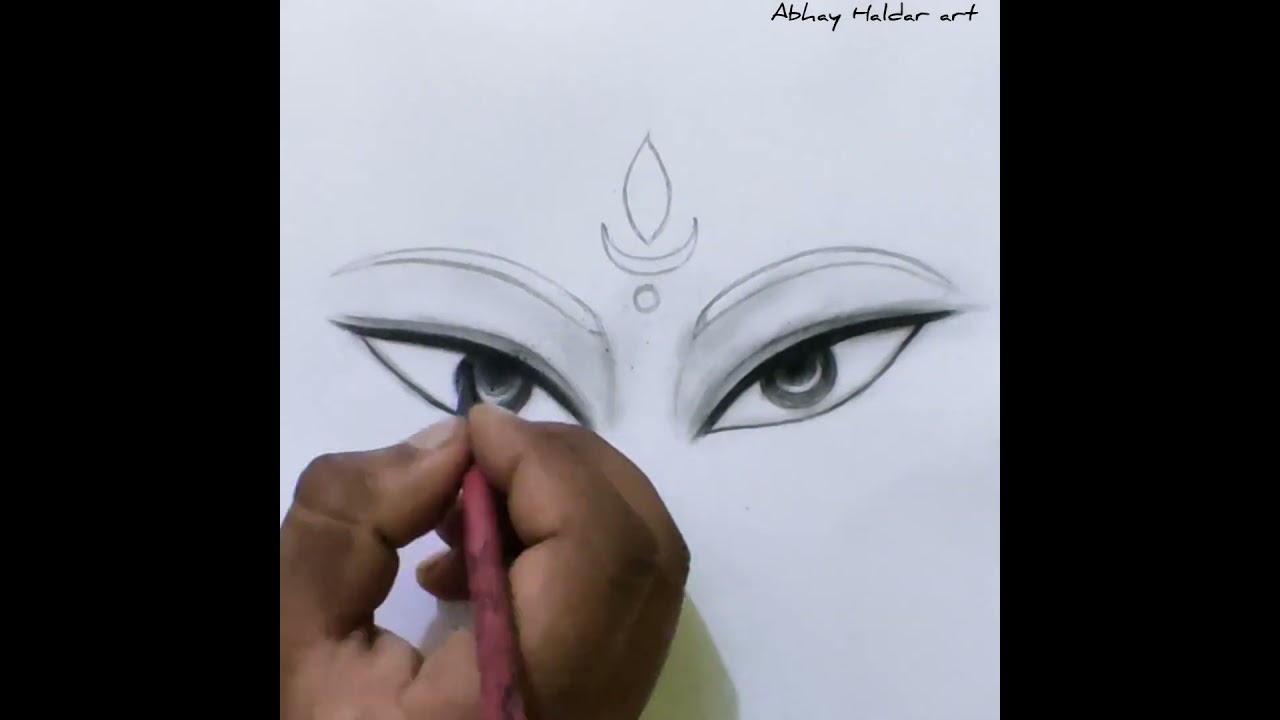 Ma Durga Eye drawing tips 😍🥰❤️😘