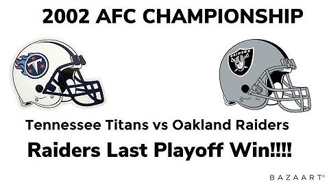 2002 Raiders vs Titans AFC Championship Game
