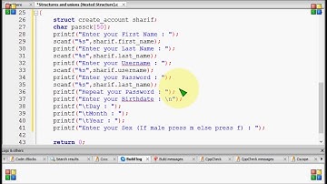 Bangla C programming tutorial 99 Structures and unions Nested structure & Something interesting