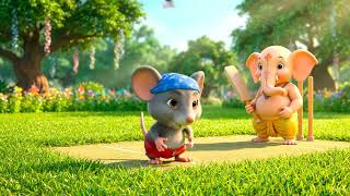 Ganesh  playing cricket with Mouse❤️❤️❤️ |#cricket #ganapathi #shivagod screenshot 4
